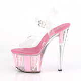 SKY-308OF Pink 7 Inch Stripper High Heels