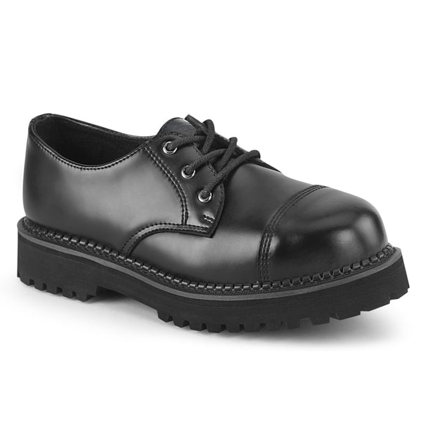 3 Eyelet Unisex Steel Toe Classic Shoe, Rubber Sole - RIOT-03