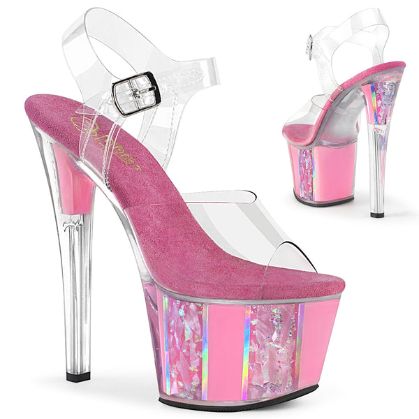 SKY-308OF Pink 7 Inch Stripper High Heels