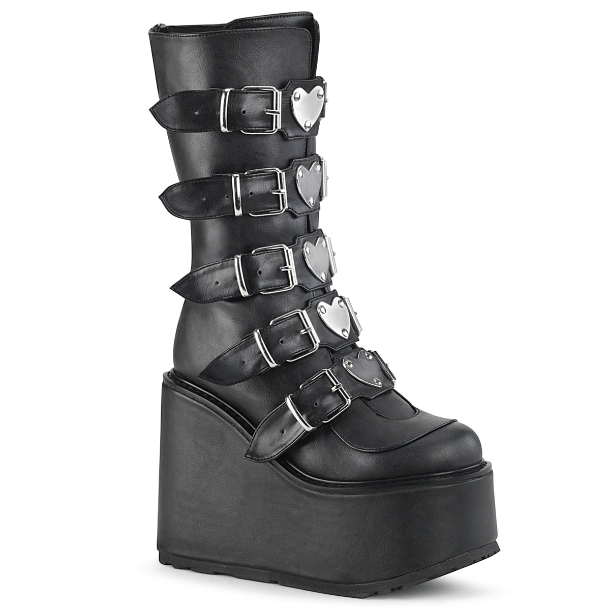 SWING-230 Black, Vegan Boots, Demonia Shoes, Platform Boots –