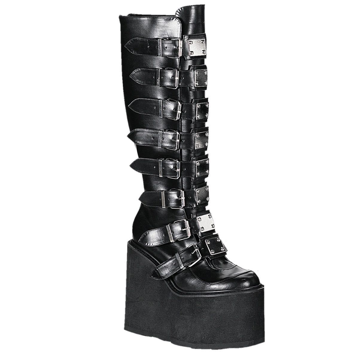 SWING-815 Black PU, Gohtic Boots, Demonia Shoes –