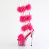 ADORE-728F Hot Pink Furry Platform Stripper Shoes