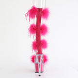 ADORE-728F Hot Pink Furry Platform Stripper Shoes