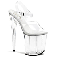 FLAMINGO-808 Clear Platform 8 Inch Heel Exotic Dancer Sandal