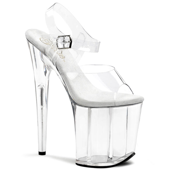 FLAMINGO-808 Clear Platform 8 Inch Heel Exotic Dancer Sandal