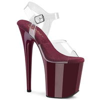8 Inch Heel, 4 Inch Platform Ankle Strap Sandal - FLAMINGO-808