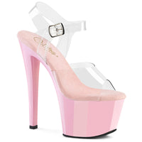 7 Inch Heel, 2 3/4 Inch Platform Ankle Strap Sandal - SKY-308