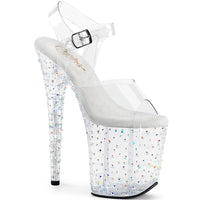 8 Inch Heel, 4 Inch Platform Ankle Strap Sandal - STARDANCE-808