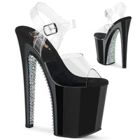 8 Inch Heel, 4 Inch Platform Ankle Strap Sandal w/ RS - XTREME-808SPRS