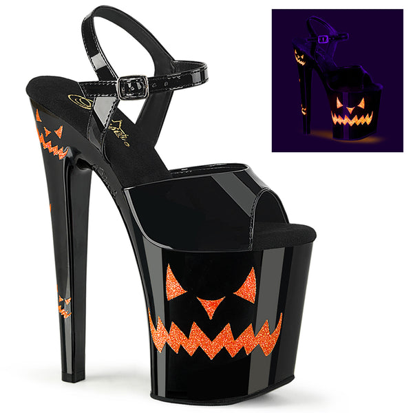 XTREME-809JOL Scary Pumpkin Halloween Exotic Dancer Costume Shoes