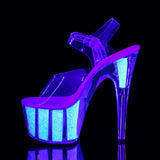 ADORE-708UVG Glow Under Blacklight Platform Stripper Shoe