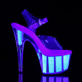 ADORE-708UVG Glow Under Blacklight Platform Stripper Shoe