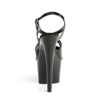 ADORE-730 Black Patent Platform Strappy Sling Back Stripper Shoe