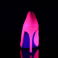 AMUSE-20 Pleaser Shoes Neon Pink Blacklight Reactive 80"s Pumps