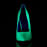 AMUSE-20 Pleaser Shoes Neon Green Hidden Platform Pump