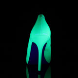 AMUSE-20 Pleaser Shoes Neon Green Hidden Platform Pump