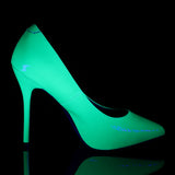 AMUSE-20 Pleaser Shoes Neon Green Hidden Platform Pump