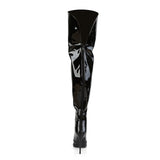 COURTLY-3012 Pleaser Shoes Black Patent Sexy Thigh High Boot