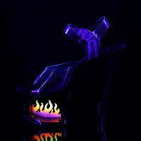 MOON-708FLM Flame Cut Out Platform Stripper Shoe