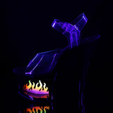 MOON-708FLM Flame Cut Out Platform Stripper Shoe