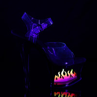 MOON-708FLM Flame Cut Out Platform Stripper Shoe