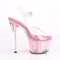 SKY-308OF Pink 7 Inch Stripper High Heels