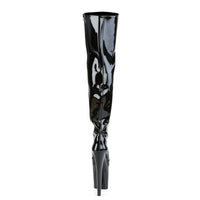 XTREME-3010 Black Patent Exotic Dancer Thigh High Boots