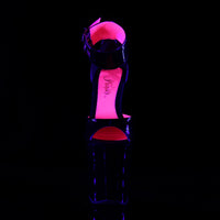 XTREME-875TT Neon Pink Blacklight Trimmed Exotic Dancer Shoe