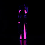 XTREME-875TT Neon Pink Blacklight Trimmed Exotic Dancer Shoe