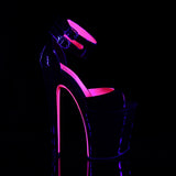 XTREME-875TT Neon Pink Blacklight Trimmed Exotic Dancer Shoe