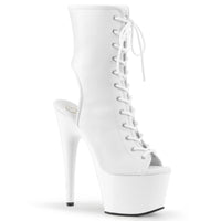 7 Inch Heel, 2 3/4 Inch Platform Open Toe/Heel Ankle Boot, Side Zip - ADORE-1016