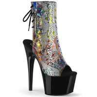 7 Inch Heel, 2 3/4 Inch Platform Open Toe/Heel Ankle Boot, Side Zip - ADORE-1018SP