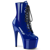7 Inch Heel, 2 3/4 Inch Platform Lace-Up Front Ankle Boot, Side Zip - ADORE-1020
