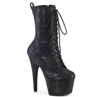 7 Inch Heel, 2 3/4 Inch Platform Lace-Up Front Ankle Boot, Side Zip - ADORE-1040SPF