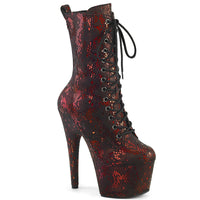 7 Inch Heel, 2 3/4 Inch Platform Lace-Up Front Ankle Boot, Side Zip - ADORE-1040SPF