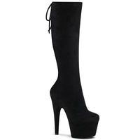 7 Inch Heel, 2 3/4 Inch Platform Stretch Pull-On Knee Boot - ADORE-2008