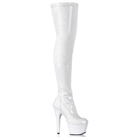 7 Inch Heel, 2 3/4 Inch Platform Stretch Thigh Boot, Side Zip - ADORE-3000