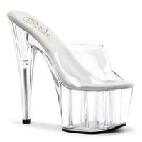 7 Inch Heel, 2 3/4 Inch Platform Peep Toe Slide - ADORE-701