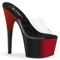 7 Inch Heel, 2 3/4 Inch Platform Two Tone Slide - ADORE-701BR