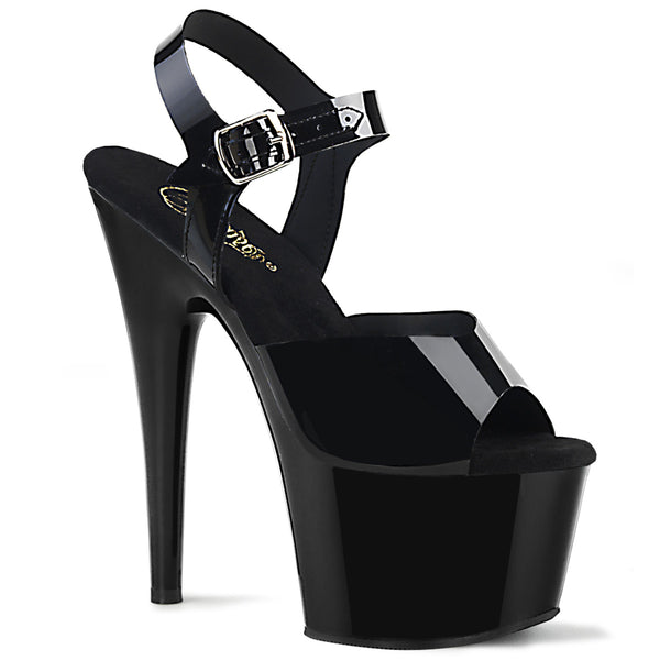 7 Inch Heel, 2 3/4 Inch Platform Ankle Strap Sandal - ADORE-708N