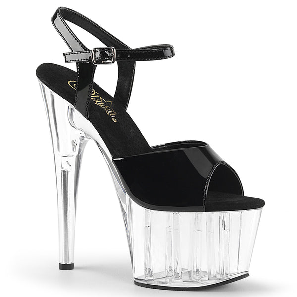 7 Inch Heel, 2 3/4 Inch Platform Ankle Strap Sandal - ADORE-709