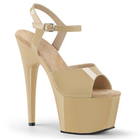 7 Inch Heel, 2 3/4 Inch Platform Ankle Strap Sandal - ADORE-709