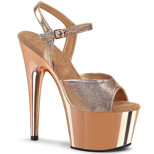 ADORE-709 Rose Gold, Stripper Shoes, 7 Inch Heels, Pleaser Shoes ...