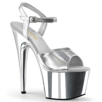 7 Inch Heel, 2 3/4 Inch Platform Ankle Strap Sandal - ADORE-709