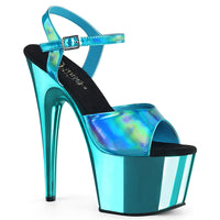 7 Inch Heel, 2 3/4 Inch Platform Ankle Strap Sandal - ADORE-709HGCH