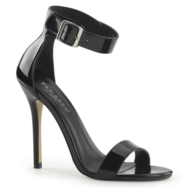 5 Inch Heel, Closed Back Sandal W/ Buckled Ankle Strap - AMUSE-10