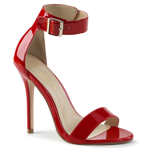 5 Inch Heel, Closed Back Sandal w/ Buckled Ankle Strap - AMUSE-10