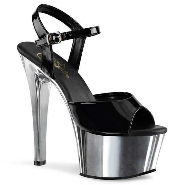 6 Inch Heel, 2 1/4 Inch Platform Vegan Friendly Ankle Strap Sandal - ASPIRE-609