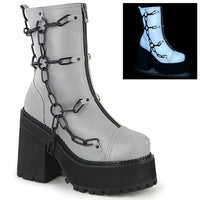 4 3/4 Inch Heel, 2 1/4 Inch Platform Ankle Boot, Front Zip - ASSAULT-66