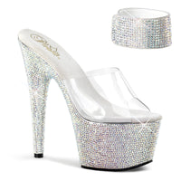7 Inch Heel, 2 3/4 Inch Platform Sandal w/ RS - BEJEWELED-712RS